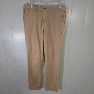 Jack Wills Mens 34R Khaki Chino Pants Slacks University Outfitters Flat Front